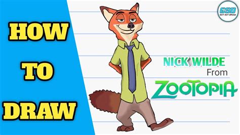 How To Draw Nick Wilde From Zootopia Characters Step By Step
