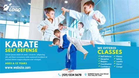Kids Karate Class Ad Template Postermywall