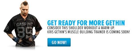 That the communal shelter is ready for use. Kris Gethin's Shoulder Annihilation Workout