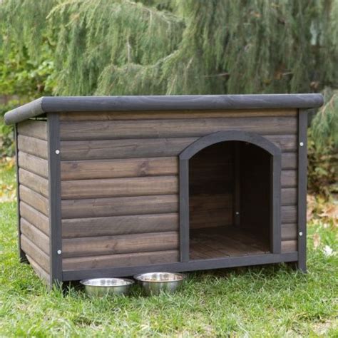 Boomer And George Log Cabin Dog House With Free Dog Bowls Dog Houses At