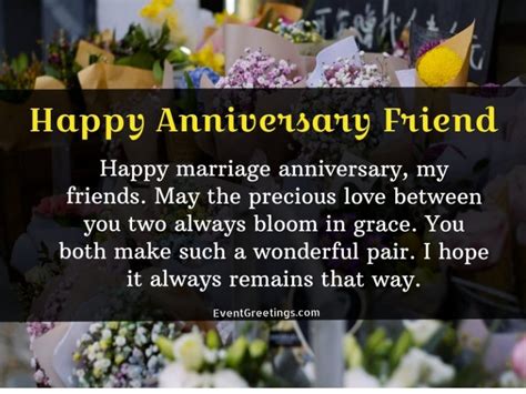 Happy Marriage Anniversary Wishes For Friends Sms