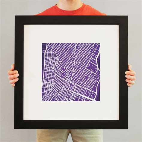 New York University Campus Map Art By City Prints The Map Shop