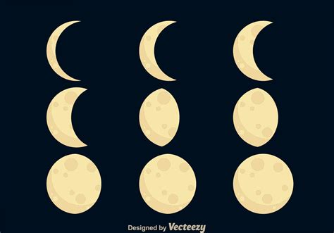 Icônes Des Phases De La Lune 99628 Art Vectoriel Chez Vecteezy