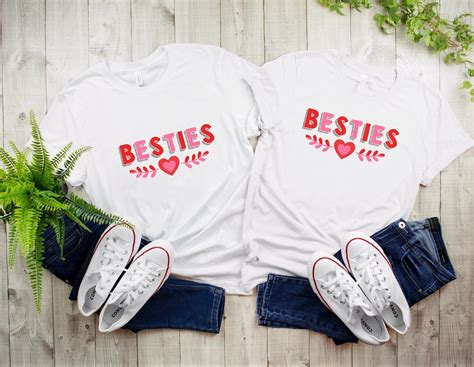 Best Friend Valentines Day T Shirt Girls Bestie Etsy
