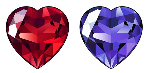 Diamond Gemstone Heart Clip Art Transparent Diamond Hearts Png