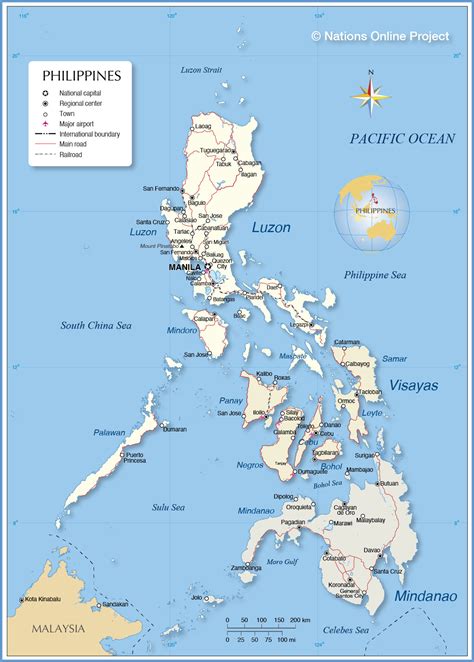 General Map Of The Philippines Nations Online Project