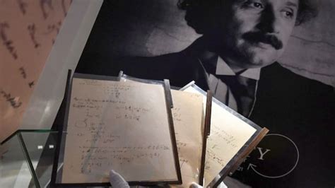 Albert Einsteins Notes On Theory Of Relativity Sold For Record 13