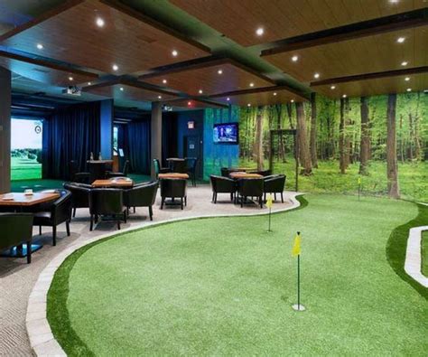 60 Game Room Ideas For Men Cool Home Entertainment Designs With Images Golf Room Golf