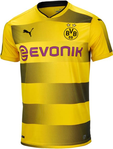 Tenemos la selección más grande y las mejores ofertas en borussia dortmund jersey. 2017/18 Puma Borussia Dortmund Home Jersey - SoccerPro.com