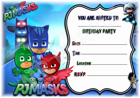 Pj Mask Birthday Party Printables