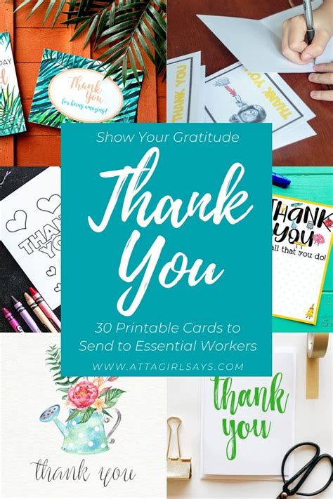 Printable Thank You Cards For Medical And Other Essential Workers