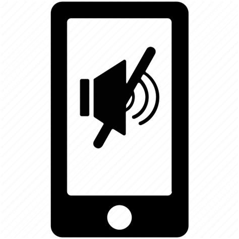 Mobile On Silent Mute Sign Muted Mobile Sound Off Mobile Icon