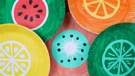 Diy Paper Plate Fruits Easy Craft Youtube