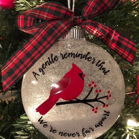Christmas Cardinal Ornament Remembrance Christmas T Personalized