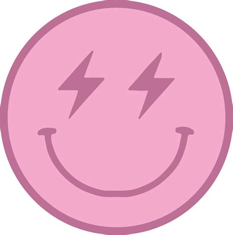 Pink Lightning Smiley Face Contemporary Rugs Tenstickers