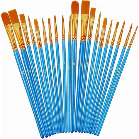 Paint Brushes Set 2pack 20 Pcs Paint Brushes For Acrylic Painting Oil