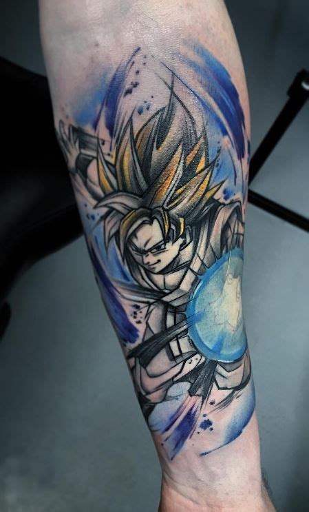 Dragon ball z m tattoo. Dragon Ball, Goku Tattoo - InkStyleMag | Z tattoo, Dragon ball tattoo, Dbz tattoo