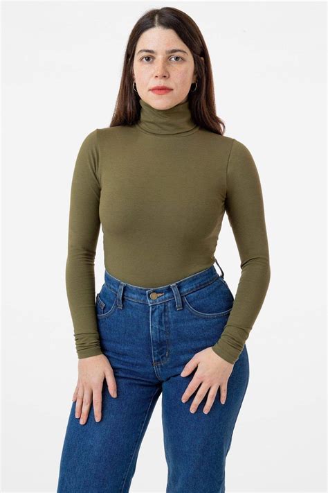 8306 Cotton Spandex Turtleneck In 2021 Turtle Neck Fitted