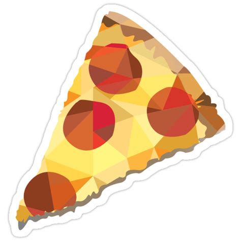 Geometric Pepperoni Pizza Slice Stickers By Emfrazier96 Redbubble