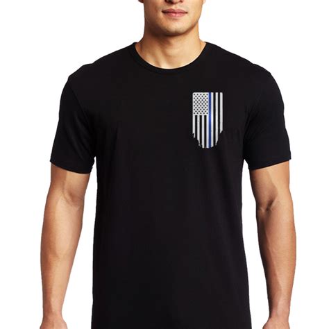 Thin Blue Line Mens Black Flag T Shirt Ebay