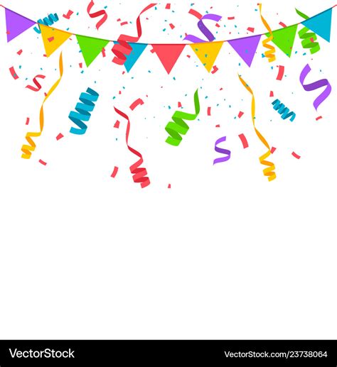 Confetti In Flat Style Royalty Free Vector Image