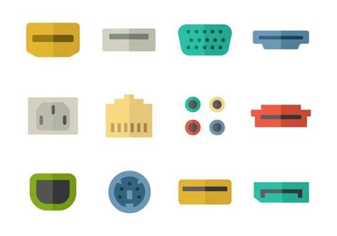Computer Ports Vector Art Icons And Graphics For Free Download