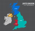Descarga Vector De Mapa Colorido De Reino Unido