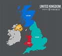 Baixar Vetor De Mapa Colorido Do Reino Unido