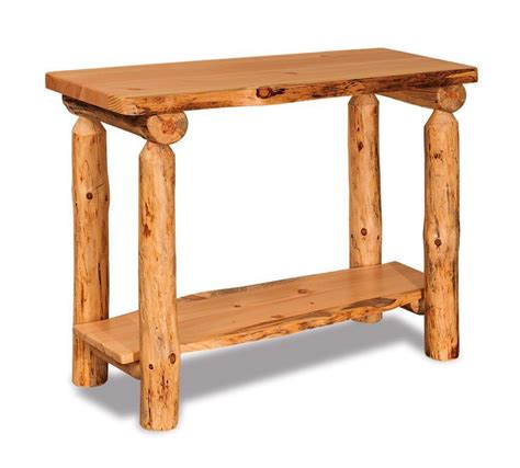 Amish Log Furniture Pine Sofa Table
