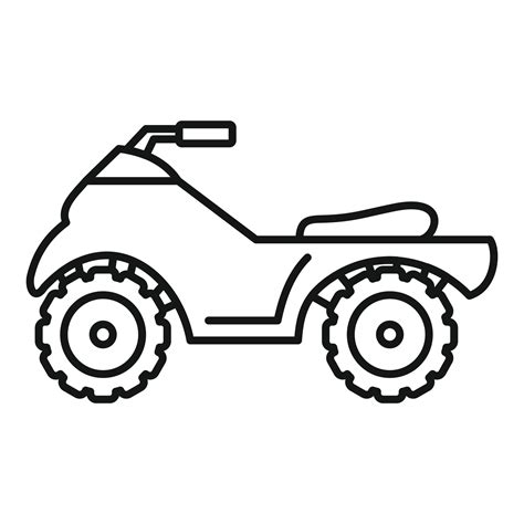 Long Quad Bike Icon Outline Style 14479796 Vector Art At Vecteezy