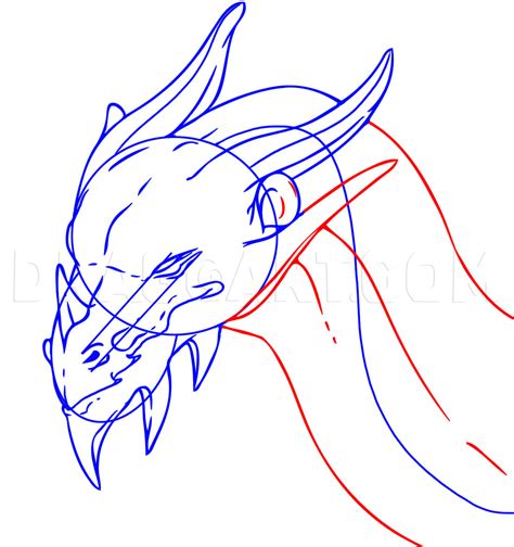 How To Draw Dragon Head Step By Step Drawing Guide By Dawn Dragoart