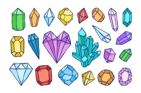 Crystals By Redchocolate Illustration Crystal Drawing Crystals Art
