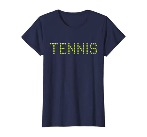 Tennis Tshirt Women Men Athletic Tennis Ball Graphic Text T Shirt A