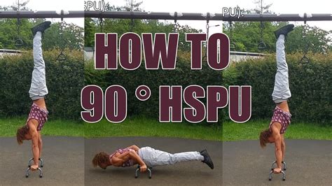 90 Degree Handstand Push Up Tutorial Handstand Push Up Fast Youtube