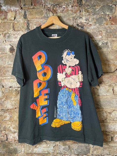 90s Popeye The Sailor Graphic Rap Tee Gem