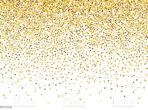 Gold Glitter Confetti Frame For Festive Greeting Card Stock