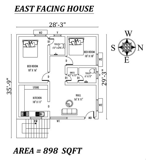 X The Perfect Bhk East Facing House Plan As Per Vastu Shastra Autocad Dwg And Pdf
