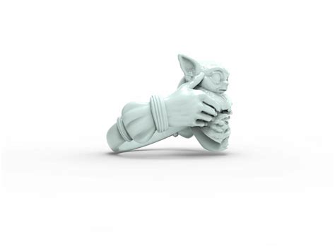 Stl File Baby Yoda Ring Ready To Print 👶・3d Printing Template To