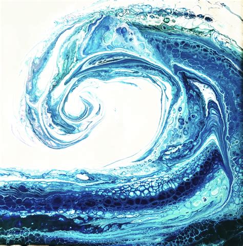 That Curl Tho😍🌊 My Biggest Pour And Swipe Wave Painting So Far 12x9