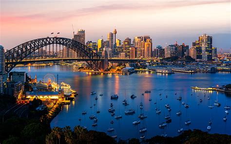 Hd Wallpaper Sydney City New South Wales Australia Panorama Of The