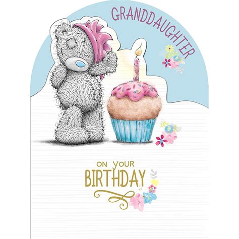 Grandchild, granddaughter's birthday card size: Granddaughter Birthday Large Me to You Bear Card (A01LS121 ...