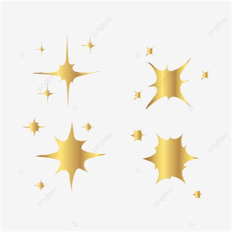 Golden Sparkling Star Vector Gold Sparkling Star Png And Vector With