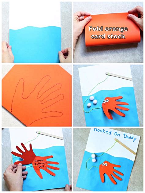 D'abord, les enfants ont peint de grandes feuilles de papier épais avec des encres bleues et vertes. Des idées de bricolage pour fabriquer un cadeau fête des ...