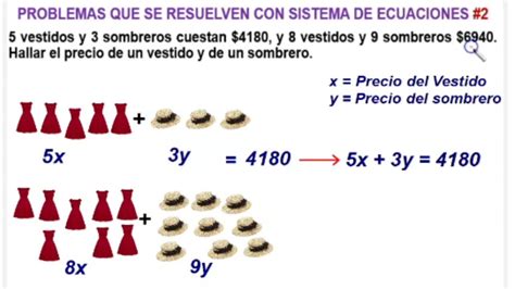 👗👒como Resolver Problemas Con Sistema De Ecuaciones De Primer Grado 2