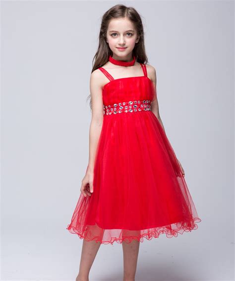 How are we going to dress up? Teenage Party Dress Kids Red Tulle Ball Gown Evening ...
