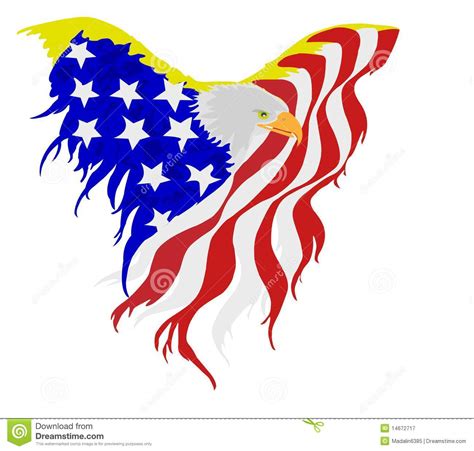 American Bald Eagle Flag Stock Vector Image Of Stripes 14672717