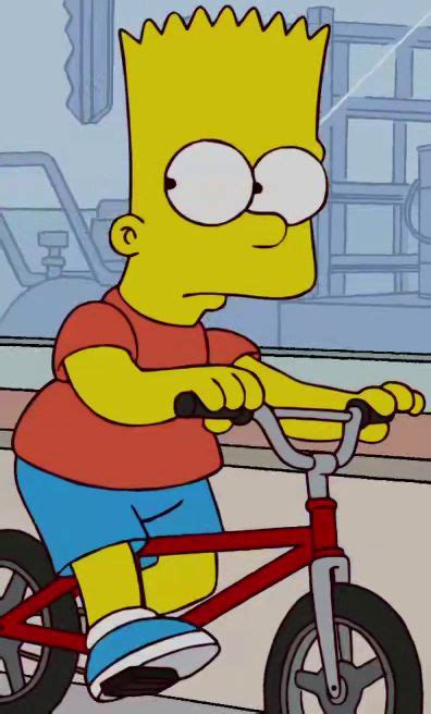 Bart Simpson Riding His Bike