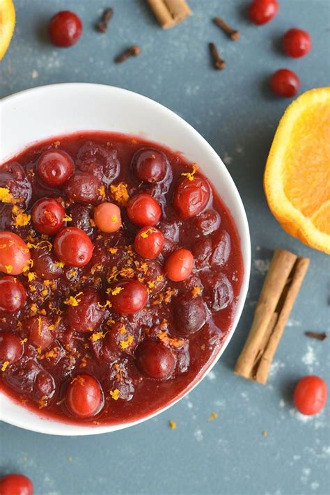 Homemade Sugar Free Cranberry Sauce Naturally Sweetened With Oranges