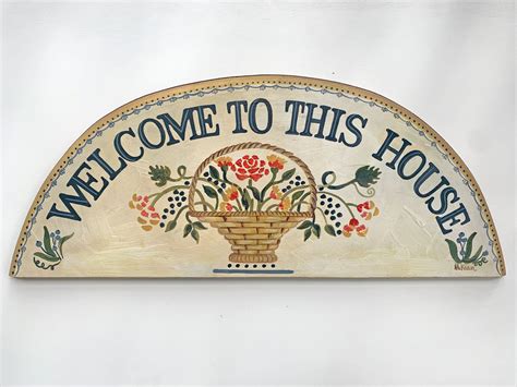 Vintage Welcome Home Sign Rustic Handmade Wall Decor Wooden Etsy