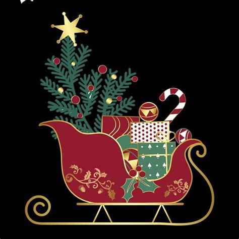 Free And Cute Santa Sleigh Clipart For Your Holiday Decorations Santa
